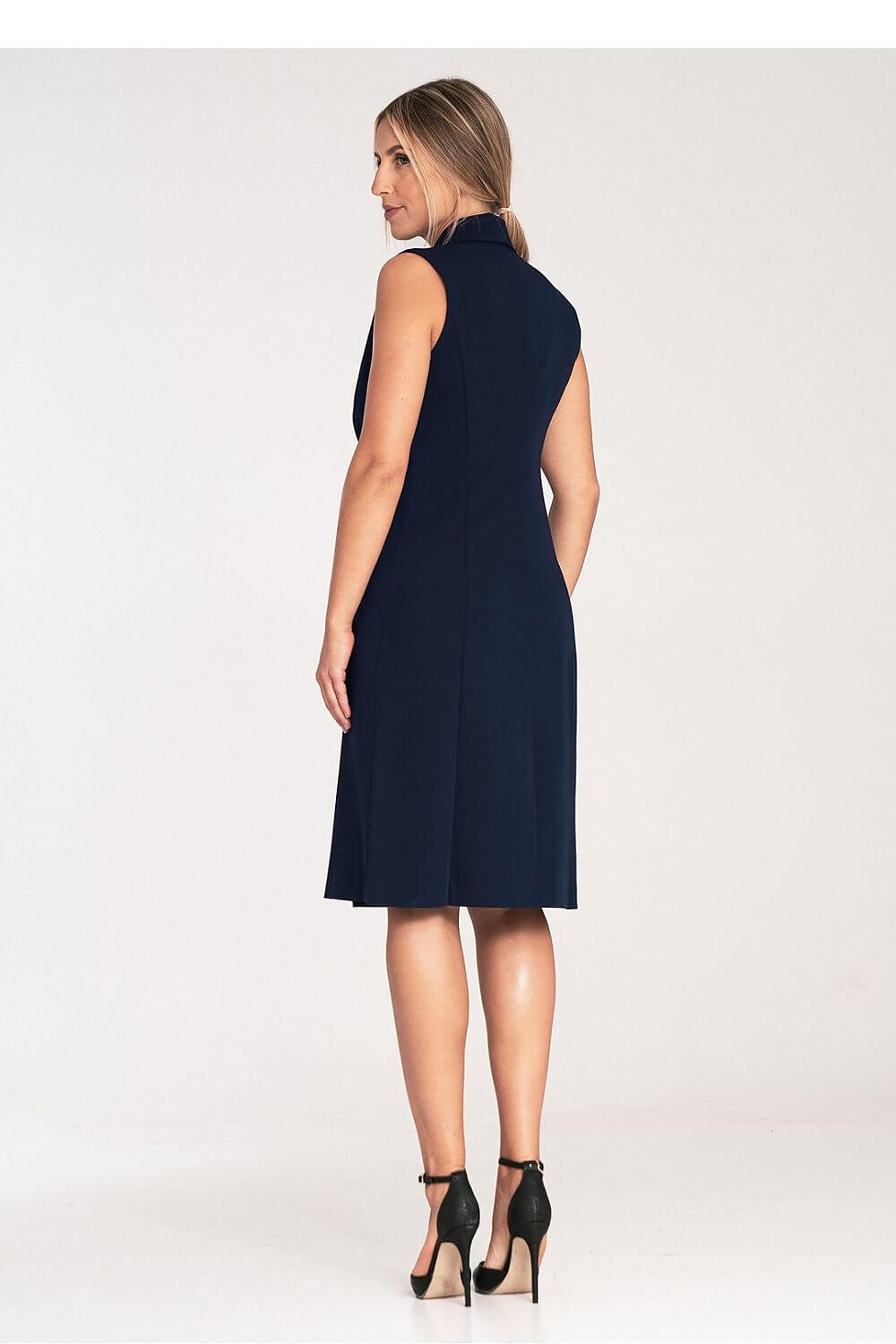 Elegant Edge Double-Breasted Daydress
