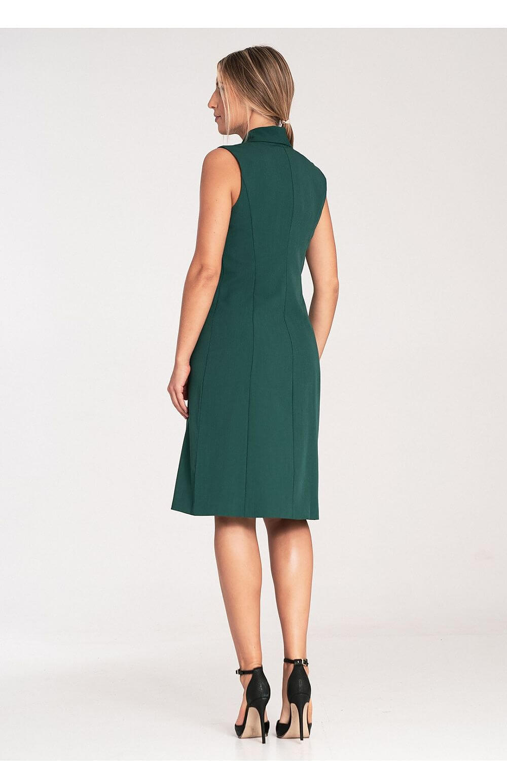 Elegant Edge Double-Breasted Daydress