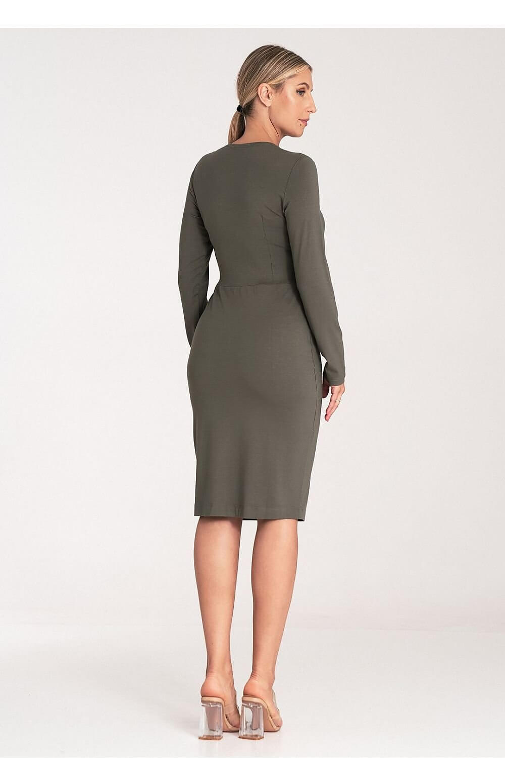Elegant Womens V-Neck Fitted Dress for Parties & Events