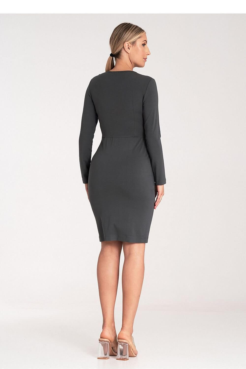 Elegant Womens V-Neck Fitted Dress for Parties & Events