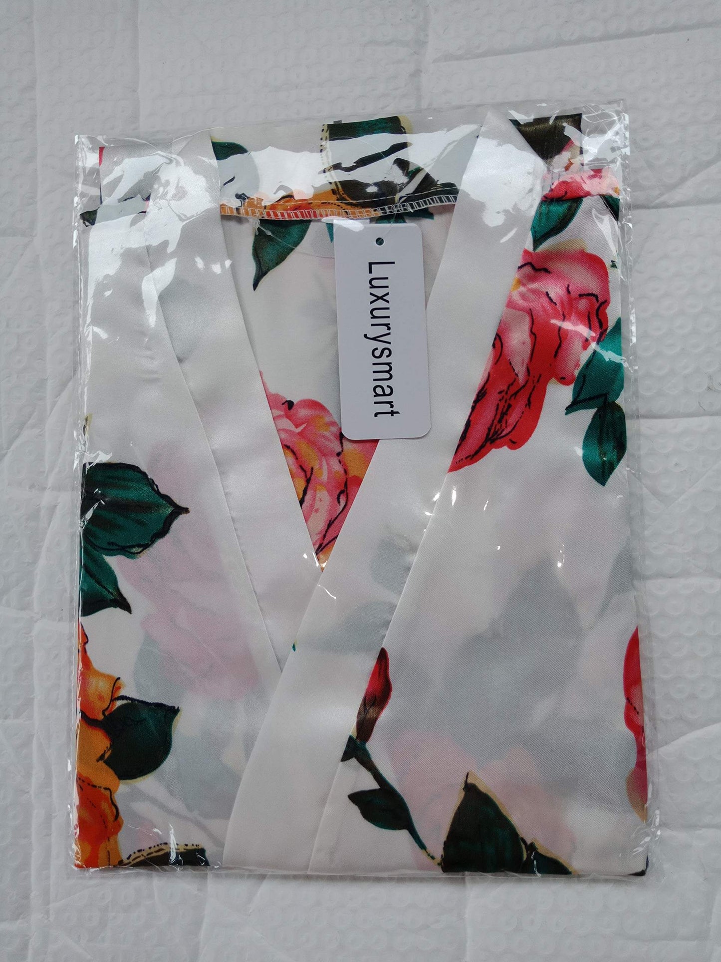 Ethereal Peony Floral Silky Kimono Robe