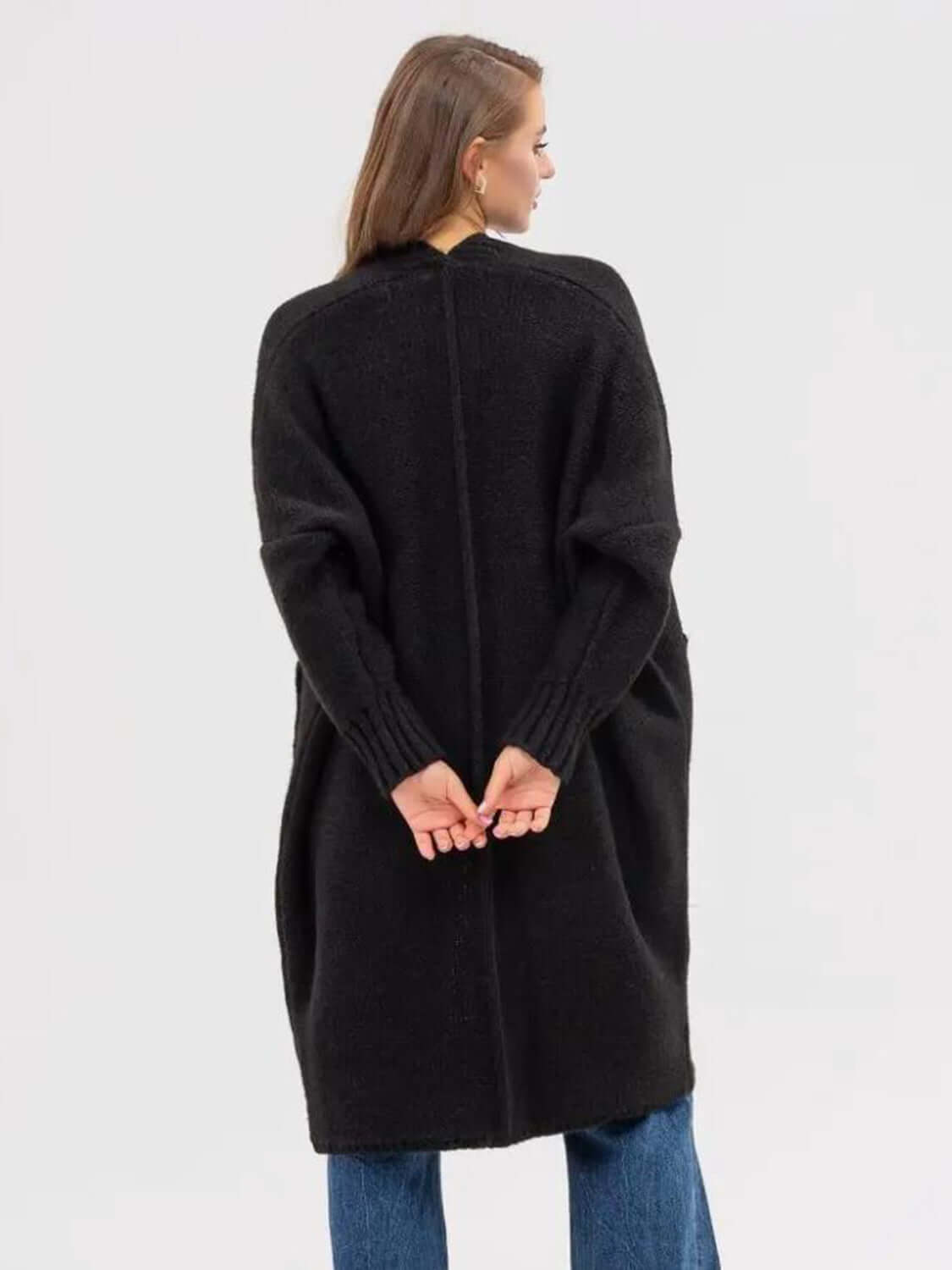 Everyday Comfort Pocketed Open Front Cardigan