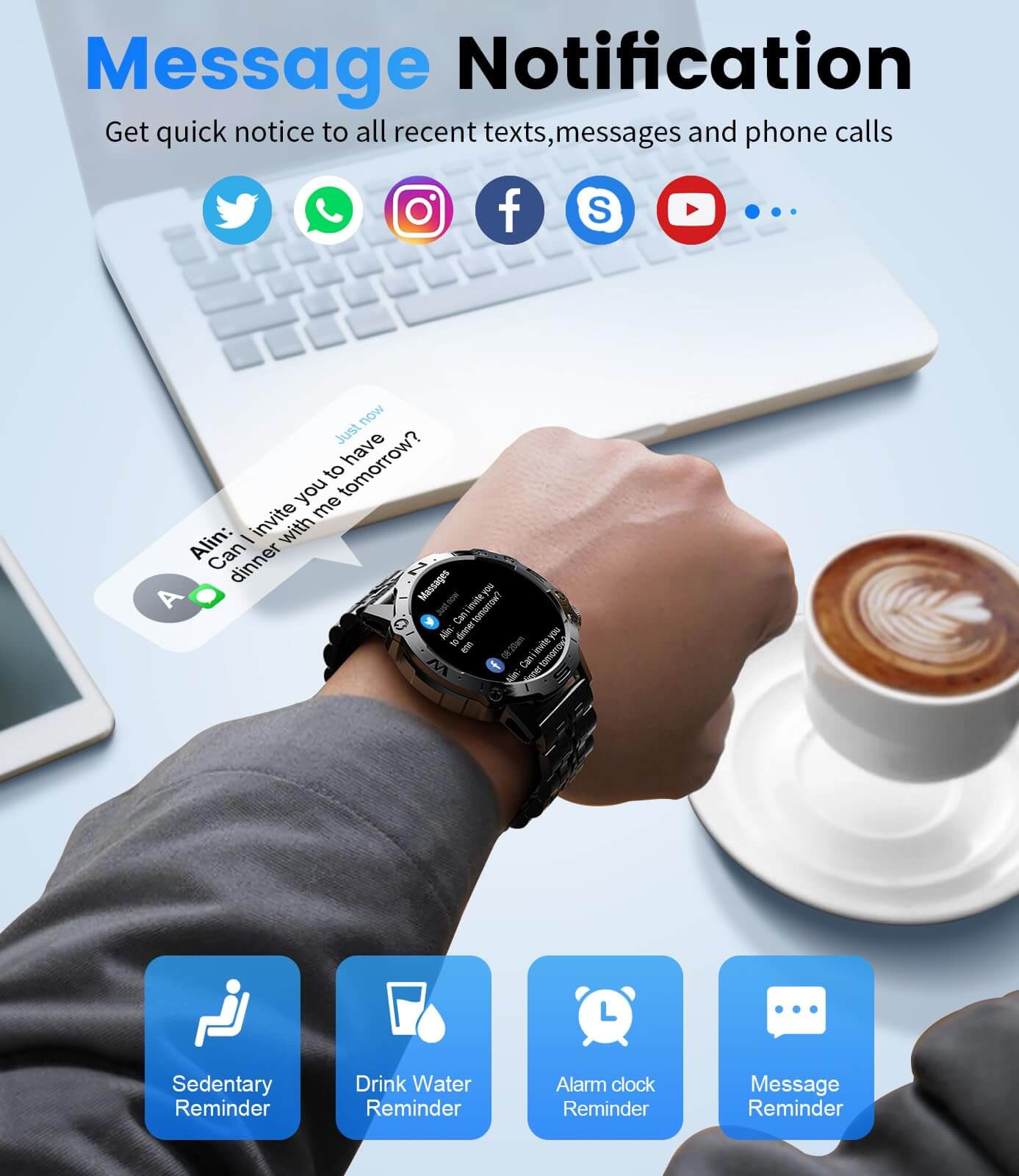 Fitness Tracker Smartwatch - Health Tracking On-The-Go
