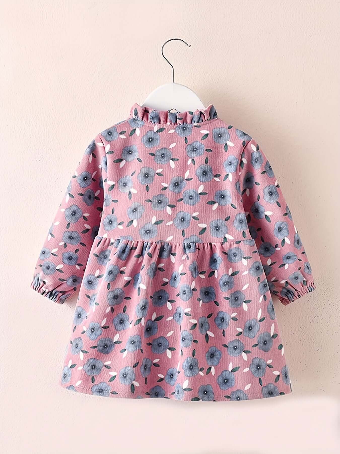 Floral Charm Ruffle Sleeve Pencil Dress