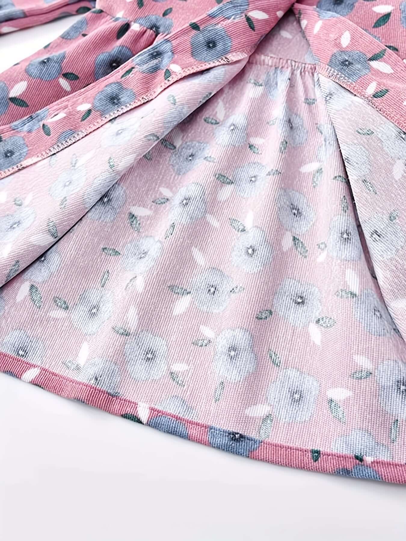 Floral Charm Ruffle Sleeve Pencil Dress