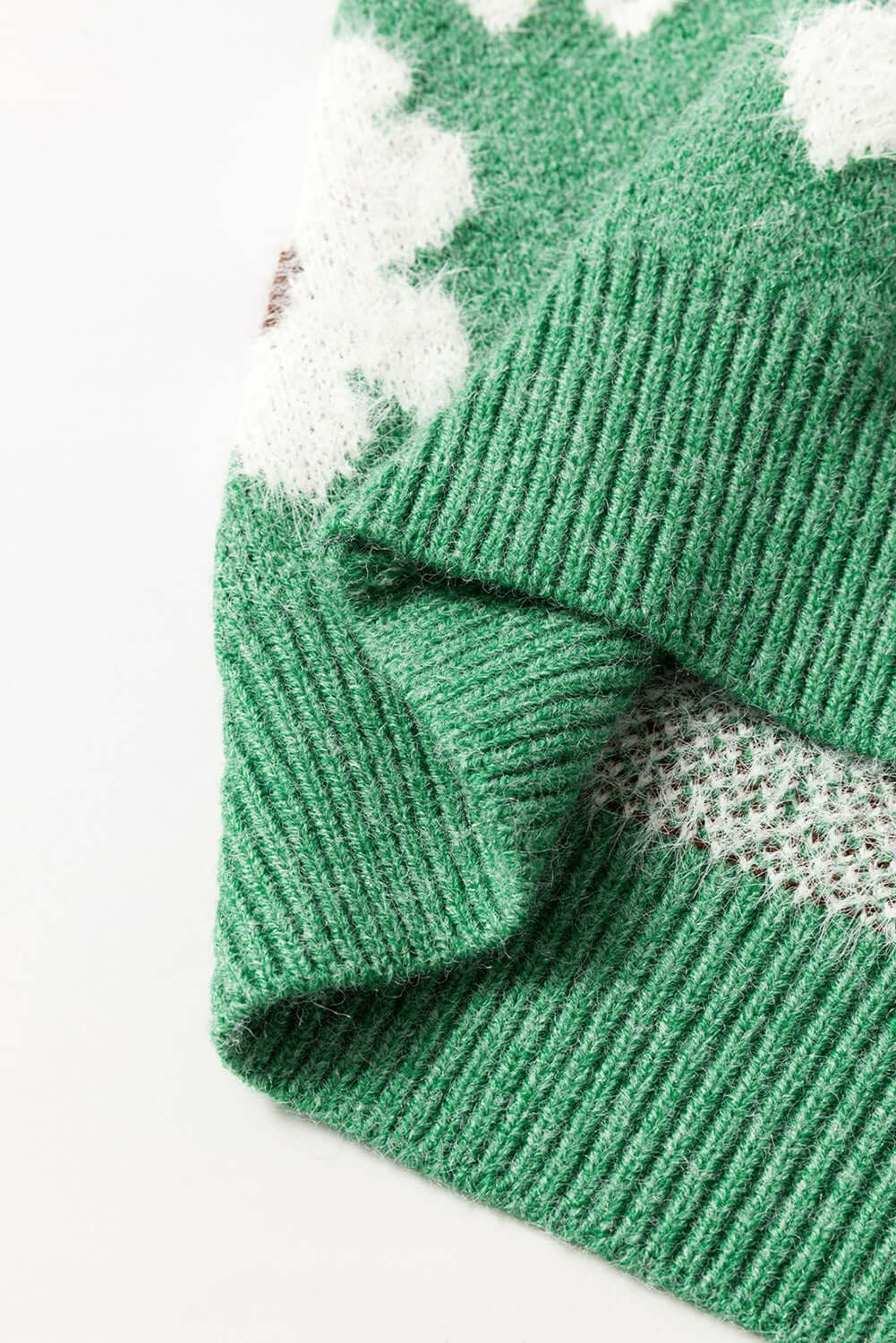 Floral Comfort Half-Zip Drop Shoulder Sweater