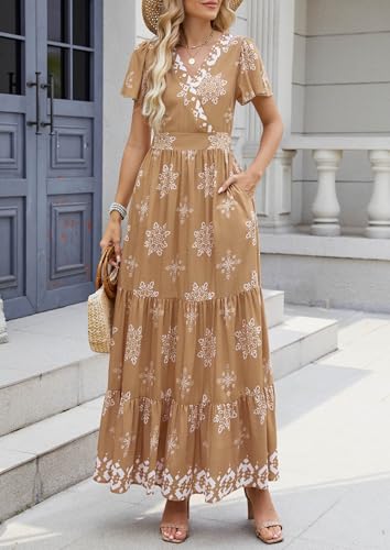 Free Spirit Flowy Boho Floral Dress with Pockets