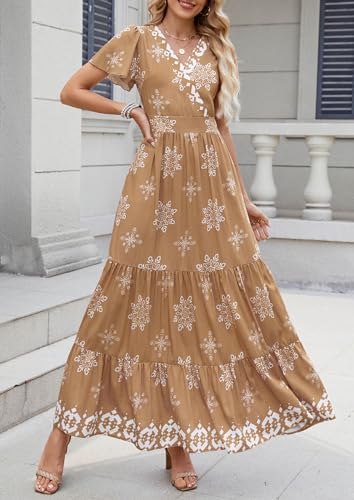 Free Spirit Flowy Boho Floral Dress with Pockets