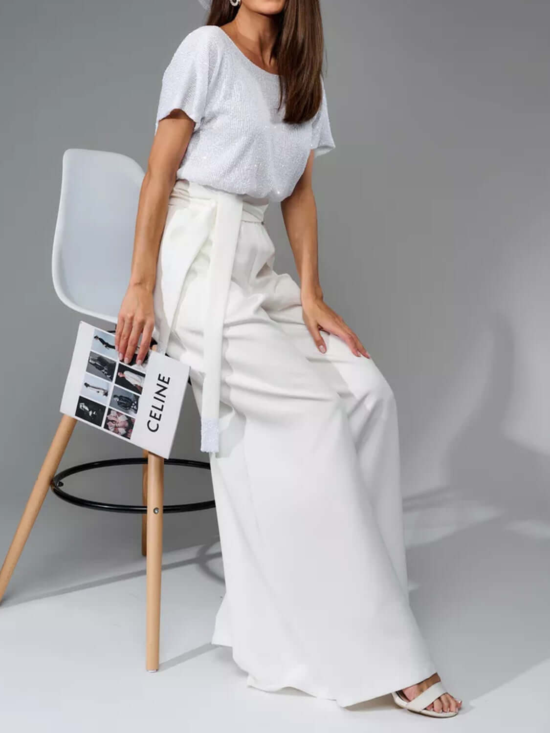 Glam Galore Sequin Wide-Leg Jumpsuit