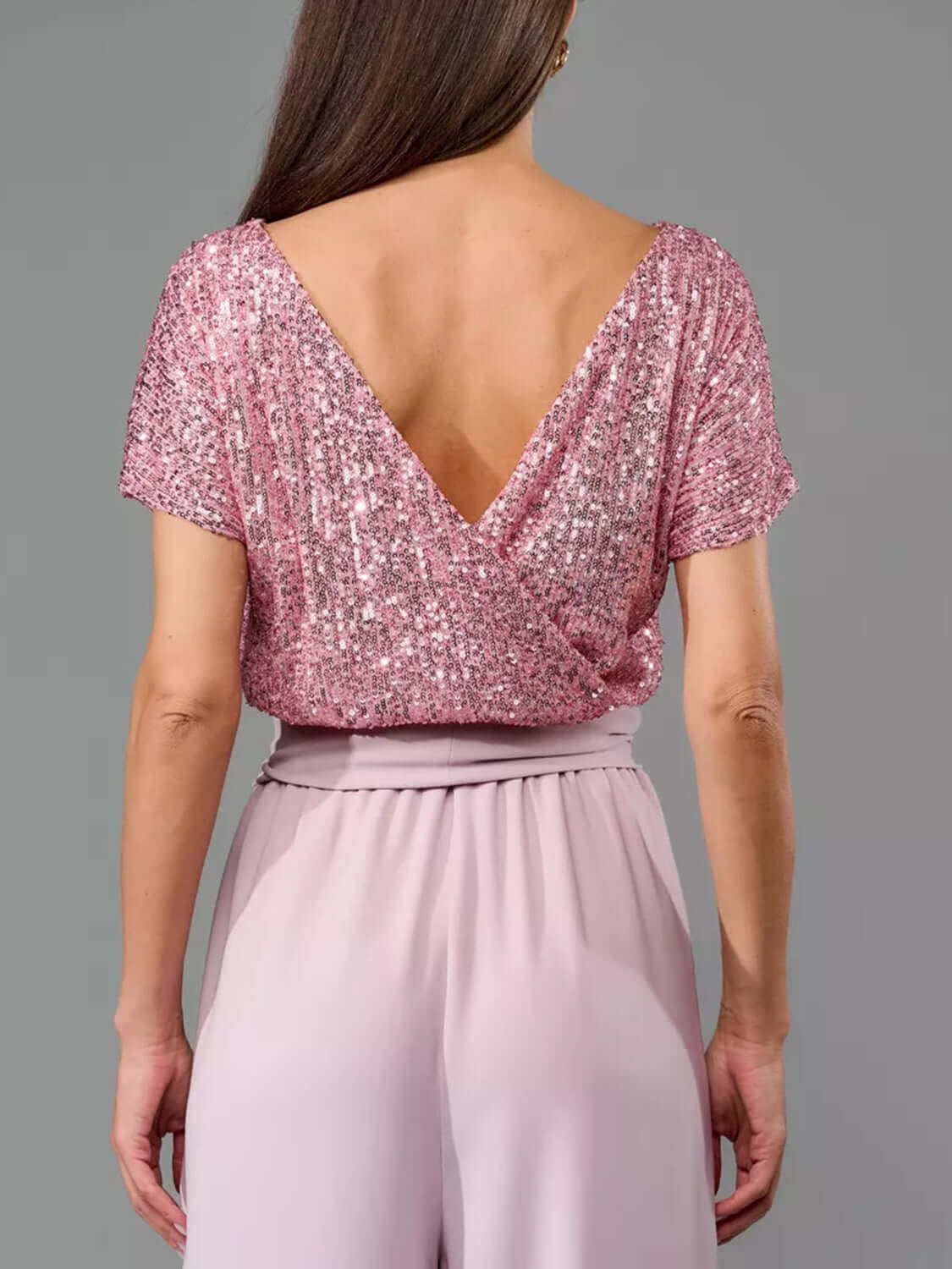 Glam Galore Sequin Wide-Leg Jumpsuit