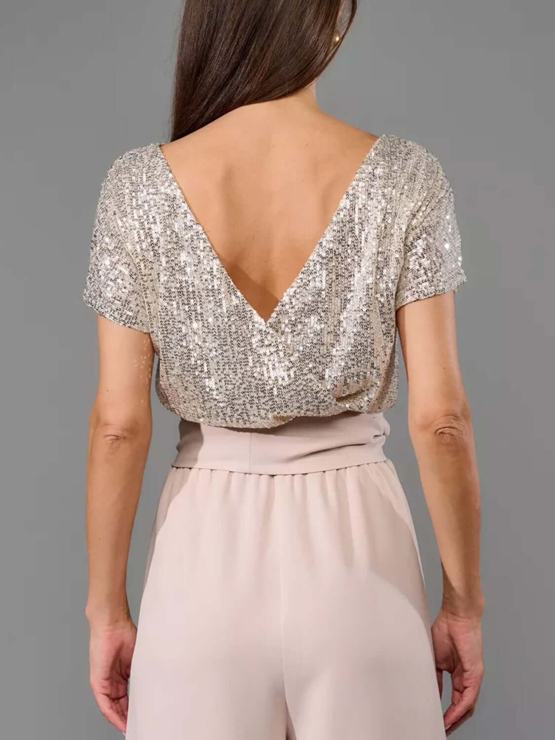 Glam Galore Sequin Wide-Leg Jumpsuit