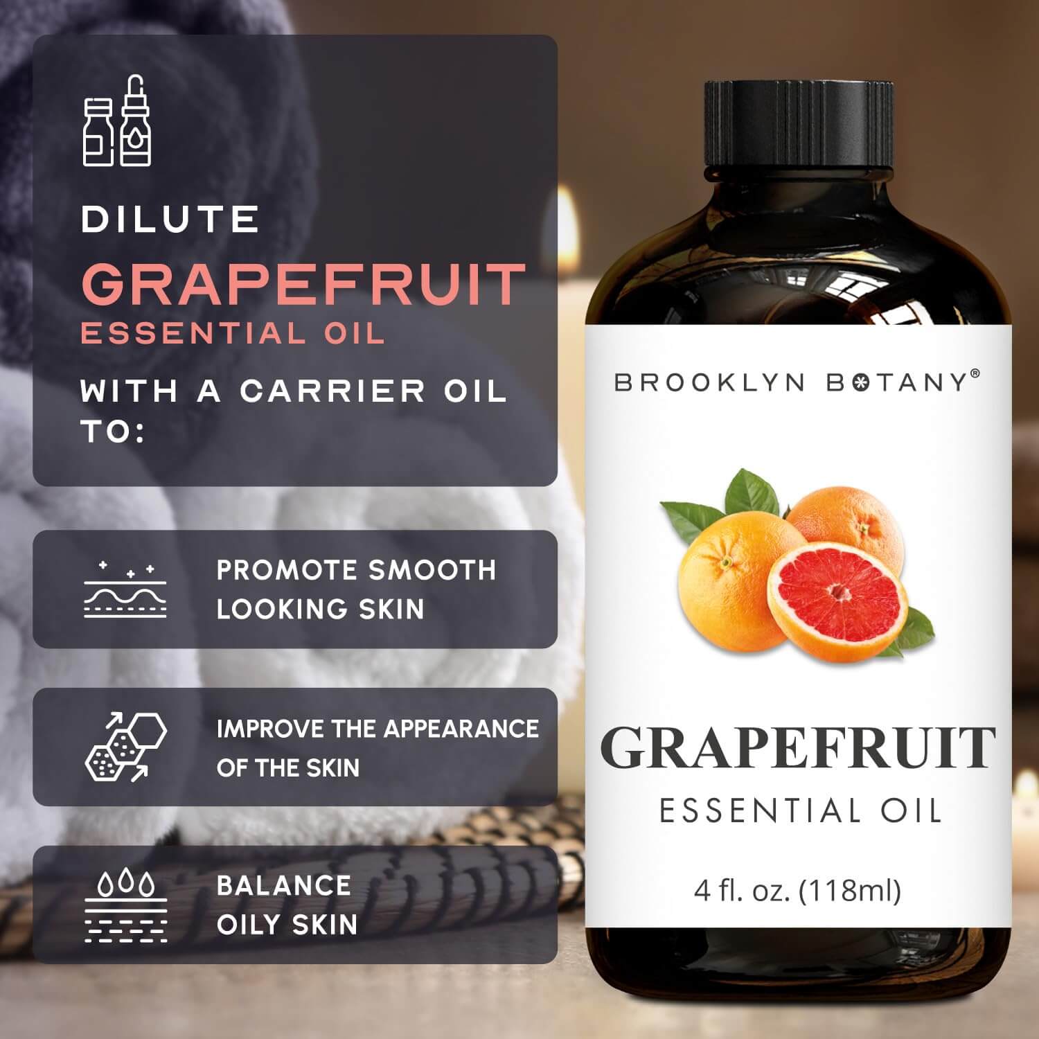Grapefruit Essential Oil 118ml - Pure & Natural Grade