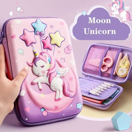 Adorable & Colorful Unicorn 3D Pencil Case