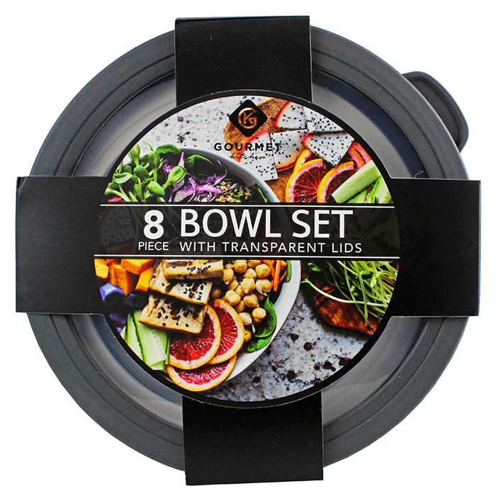 Heavy Duty Mixing Bowls Set 4 Piece - Grey