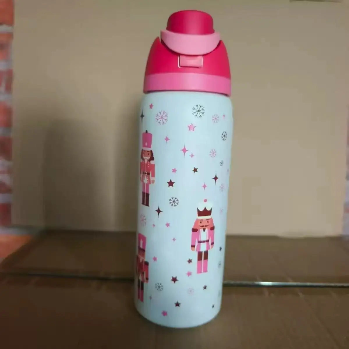 Cartoon Insulated Water Bottle with Straw 24oz/32oz