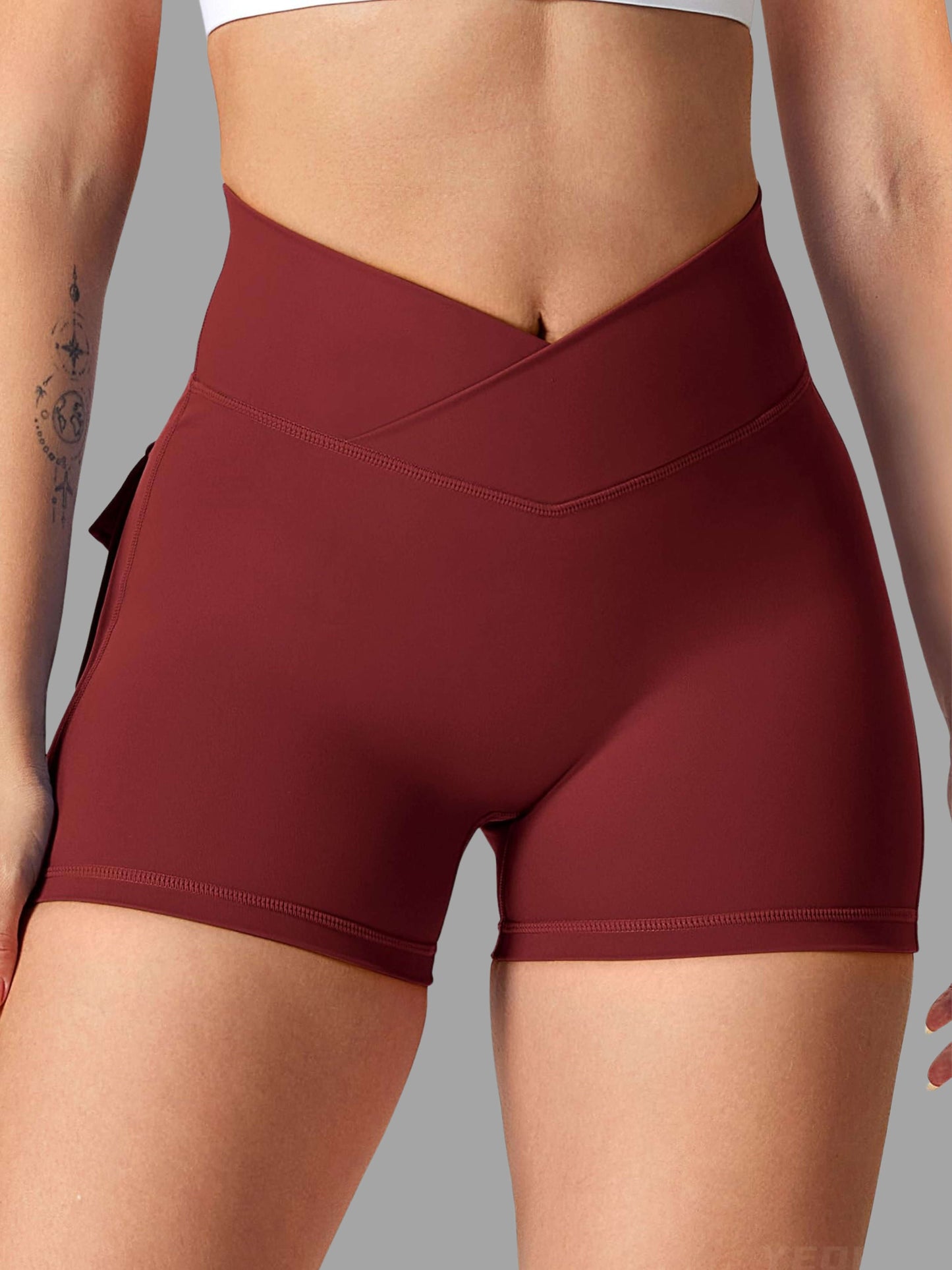 High Waisted Scrunch Workout Shorts with Pockets