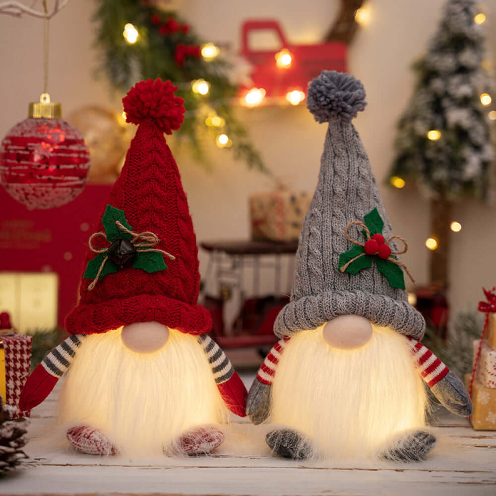 Holiday Whimsy Light-Up Gnome Christmas Décor