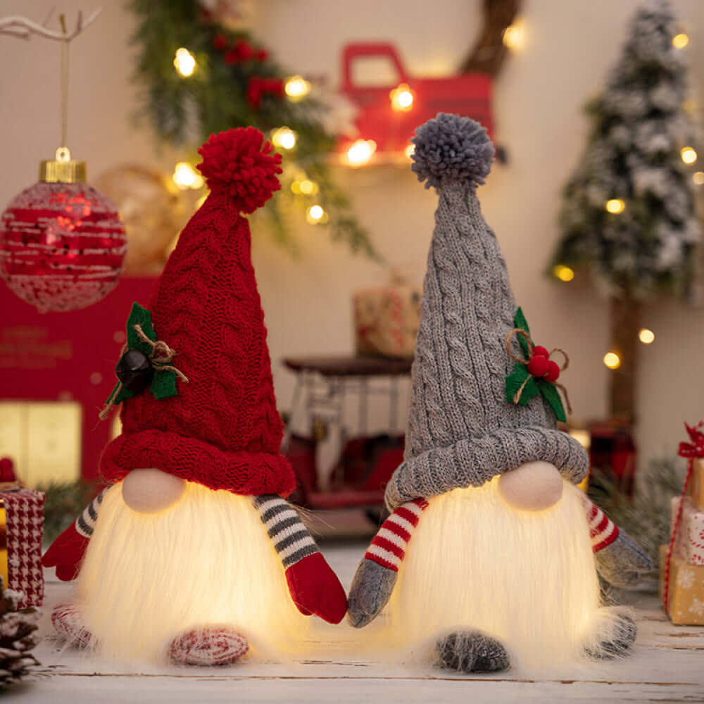 Holiday Whimsy Light-Up Gnome Christmas Décor