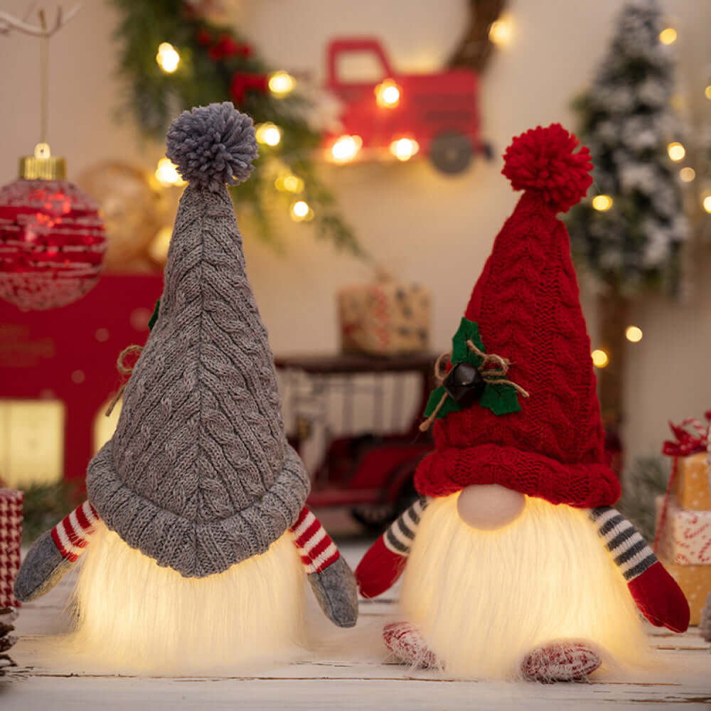 Holiday Whimsy Light-Up Gnome Christmas Décor