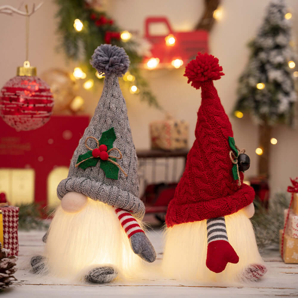 Holiday Whimsy Light-Up Gnome Christmas Décor