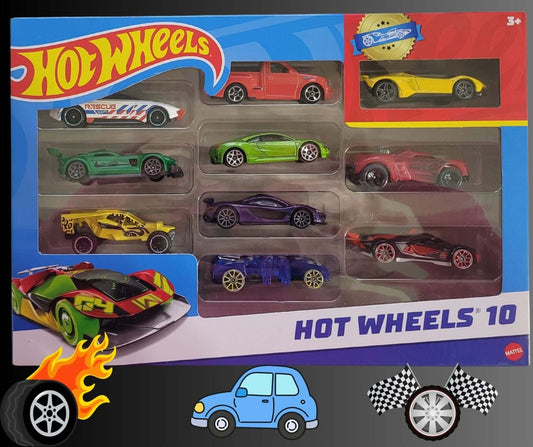 Hot Wheels 10-Pack 1.64 Cars & Trucks Set