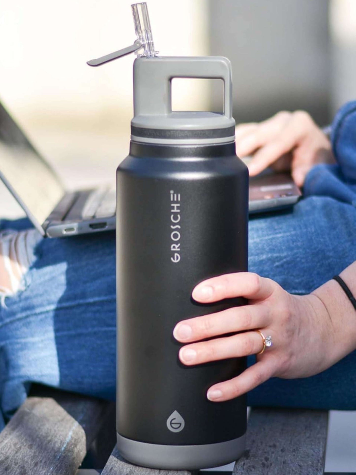 Insulated Stainless Steel Water Bottle with Straw Leakproof
