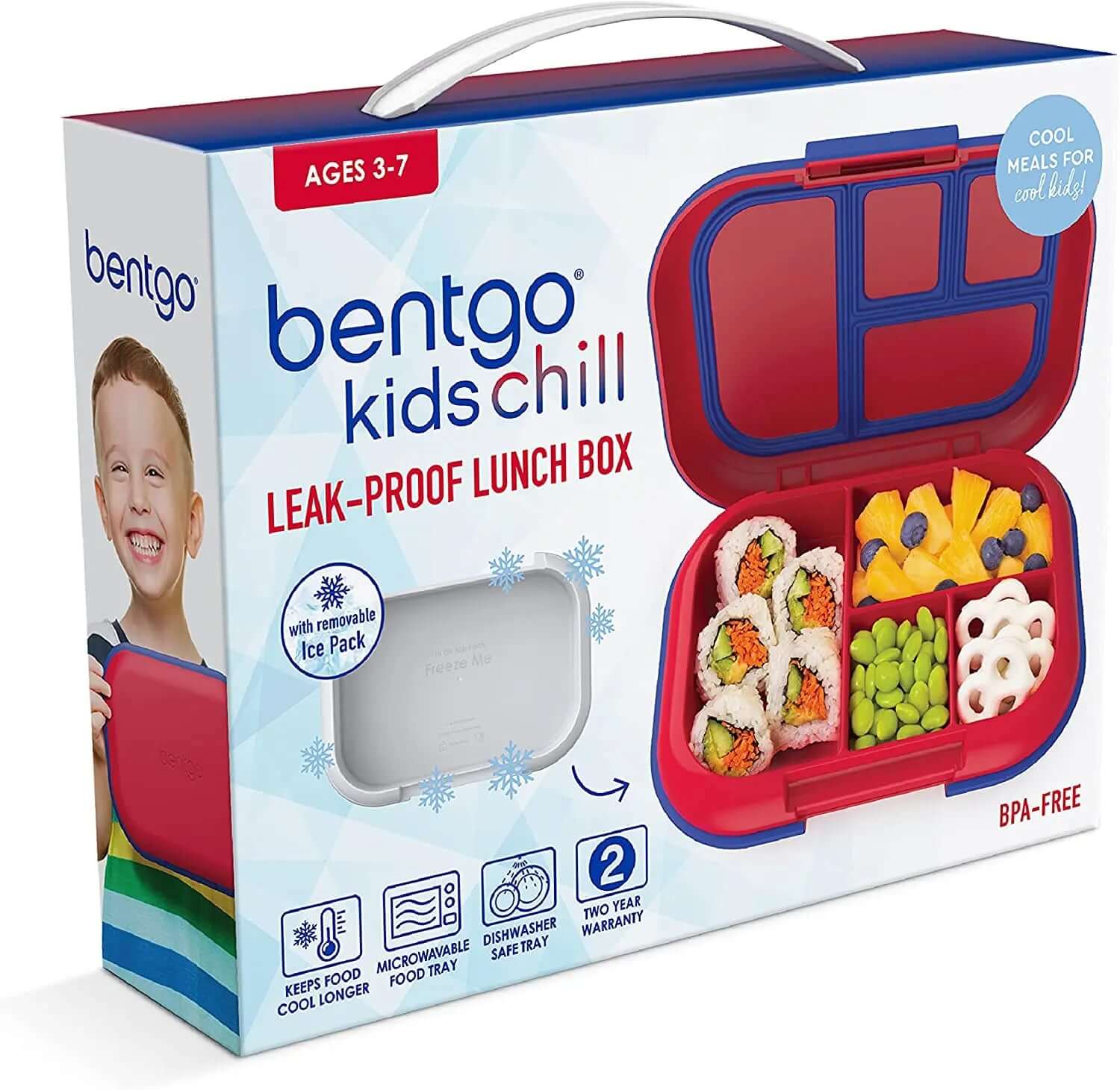 Kids Insulated Leak-Proof Lunch Box with Ice Pack 