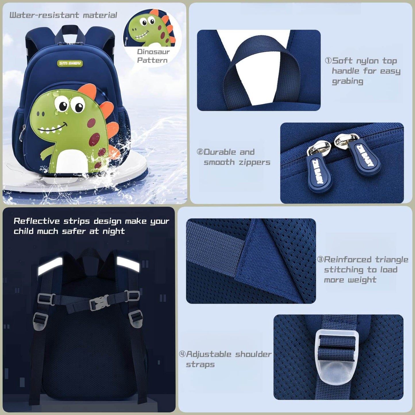 Kindergarten Roars - Anti-Lost Dino Bag with Leash