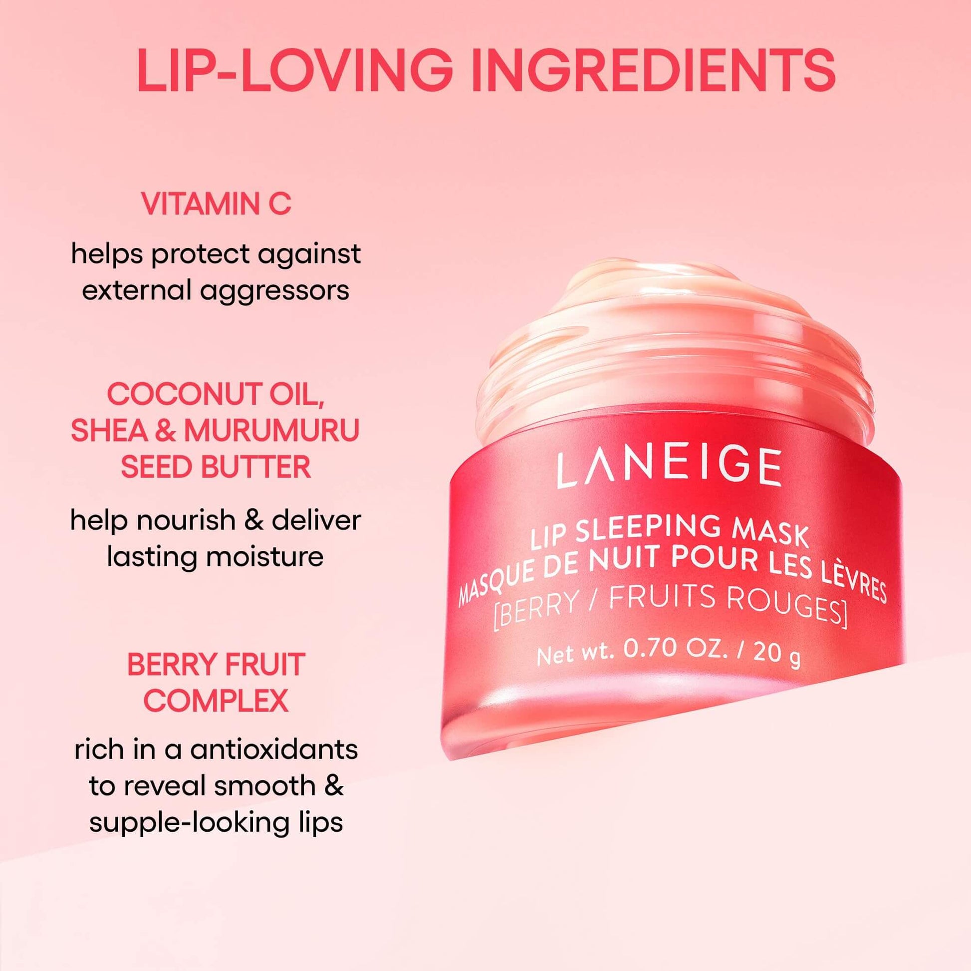 Laneige Lip Sleeping Mask Kit - 4 Flavours