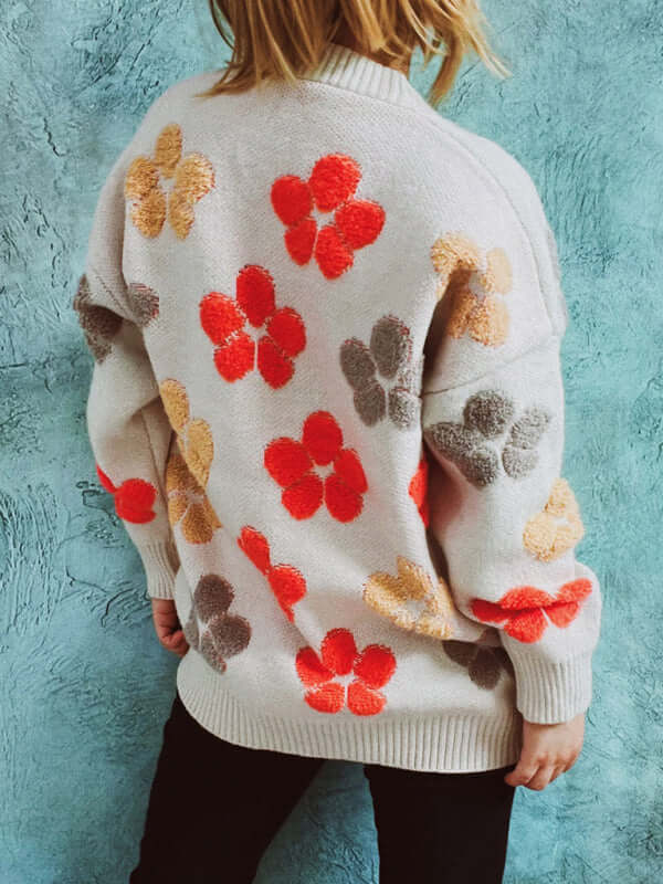 Layered Elegance Drop Sleeve Knit Sweater