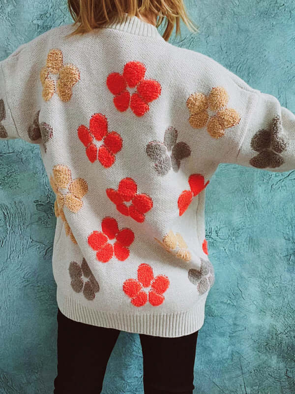 Layered Elegance Drop Sleeve Knit Sweater