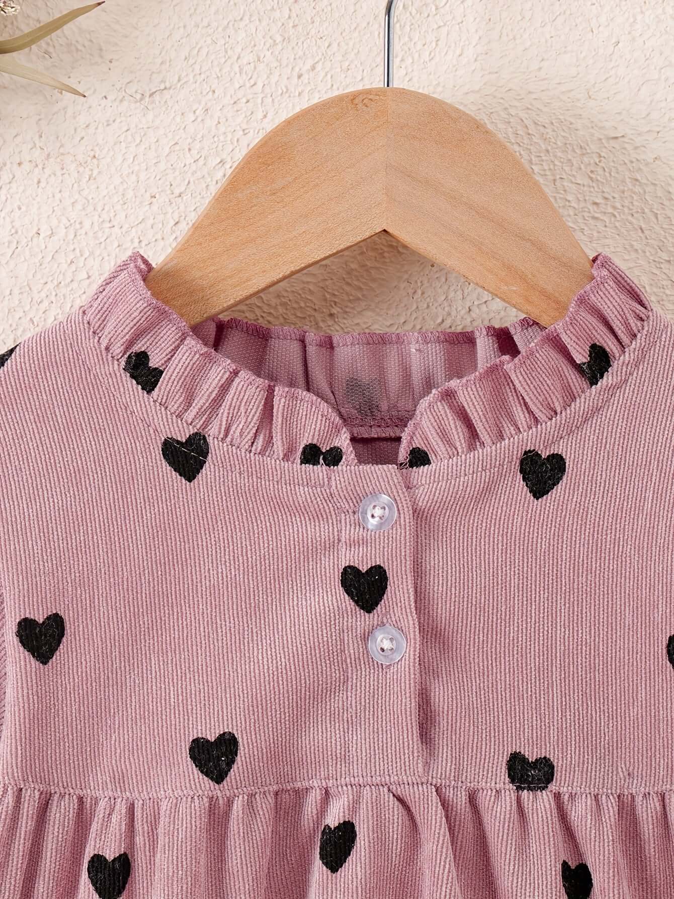 Little Princess Ruffle Collar Long Sleeve Dress