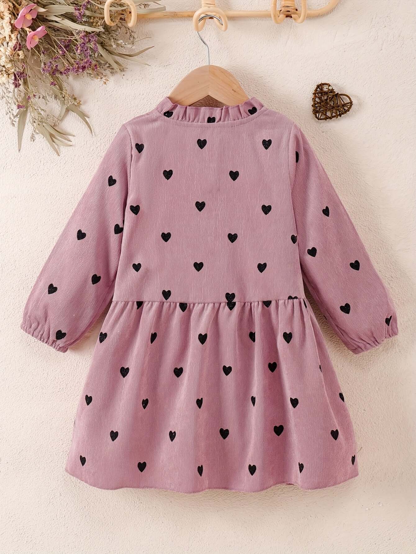 Little Princess Ruffle Collar Long Sleeve Dress