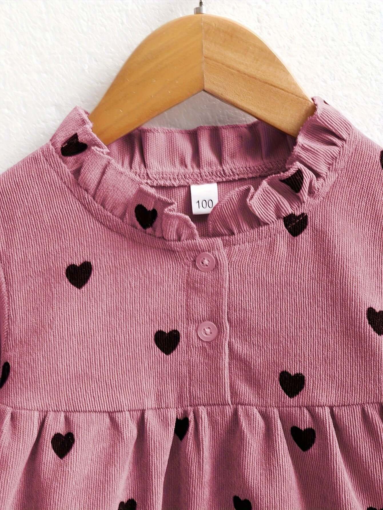 Little Princess Ruffle Collar Long Sleeve Dress