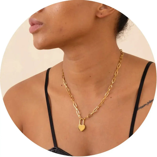 Locked in Love: High Quality Tarnish-Free SS Necklace