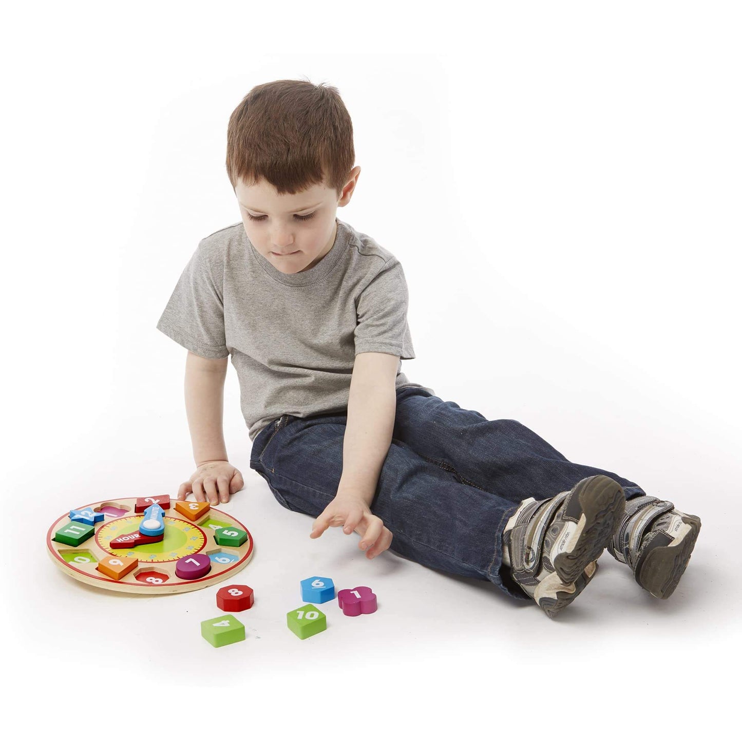 Melissa & Doug Wooden Shape Sorting Clock Toy 3+