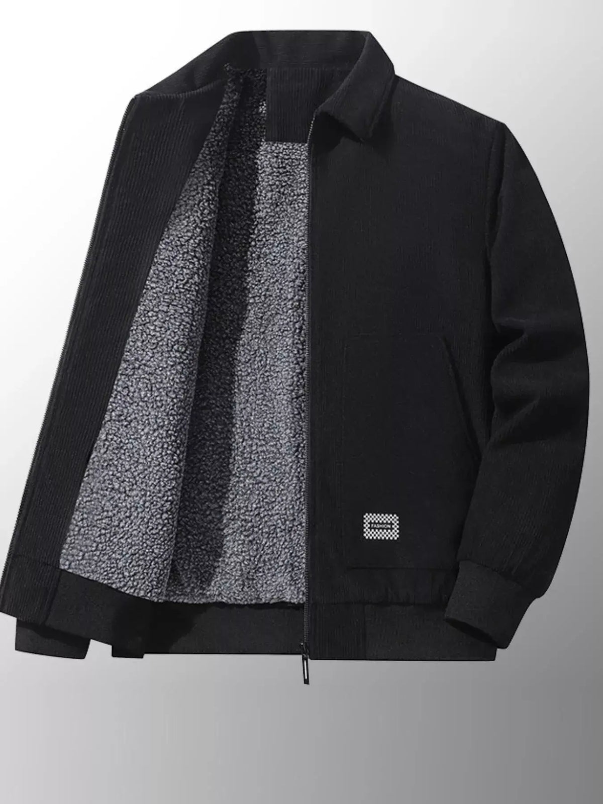 Men's Corduroy Sherpa Fleece Lined Winter Jacket
