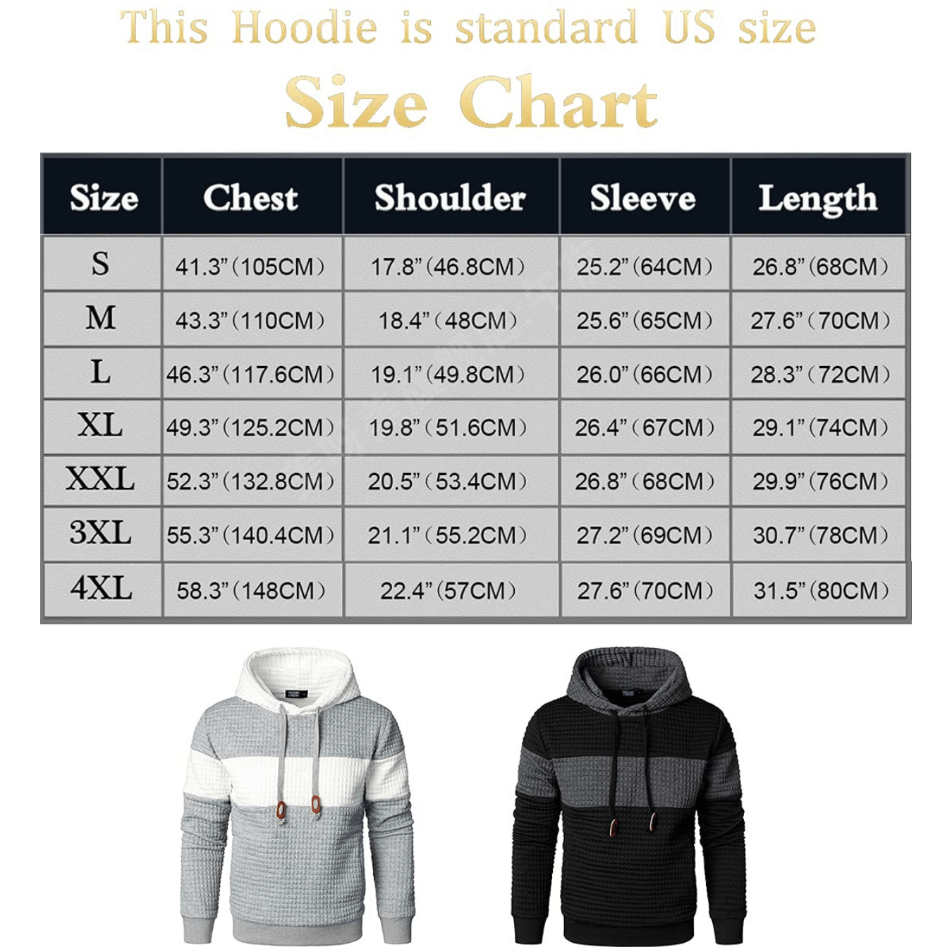 Mens Plaid Long Sleeve Hooded Sweatshirt