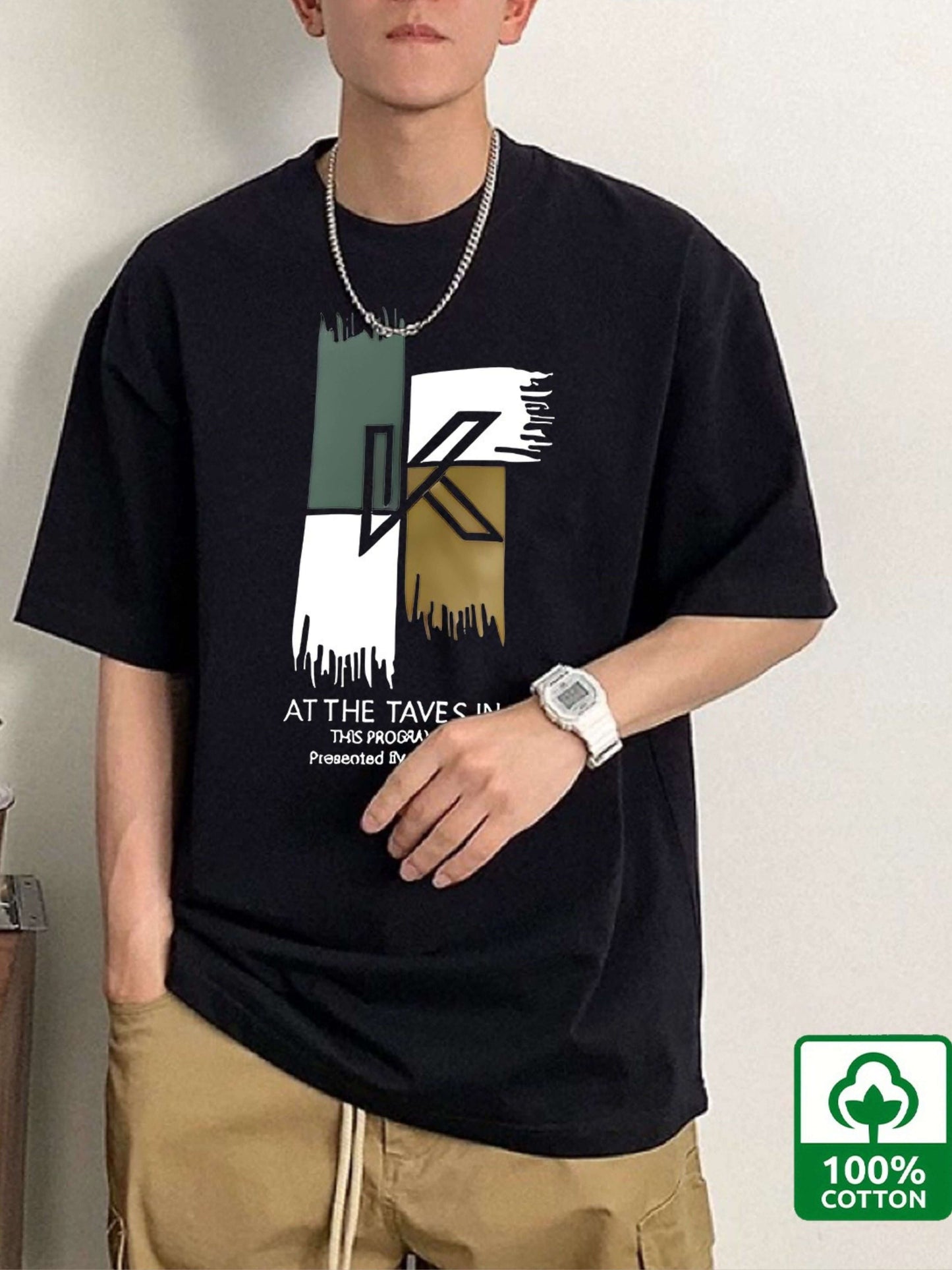 Men's Vintage Cotton Printed T-Shirt - Casual Comfort Style