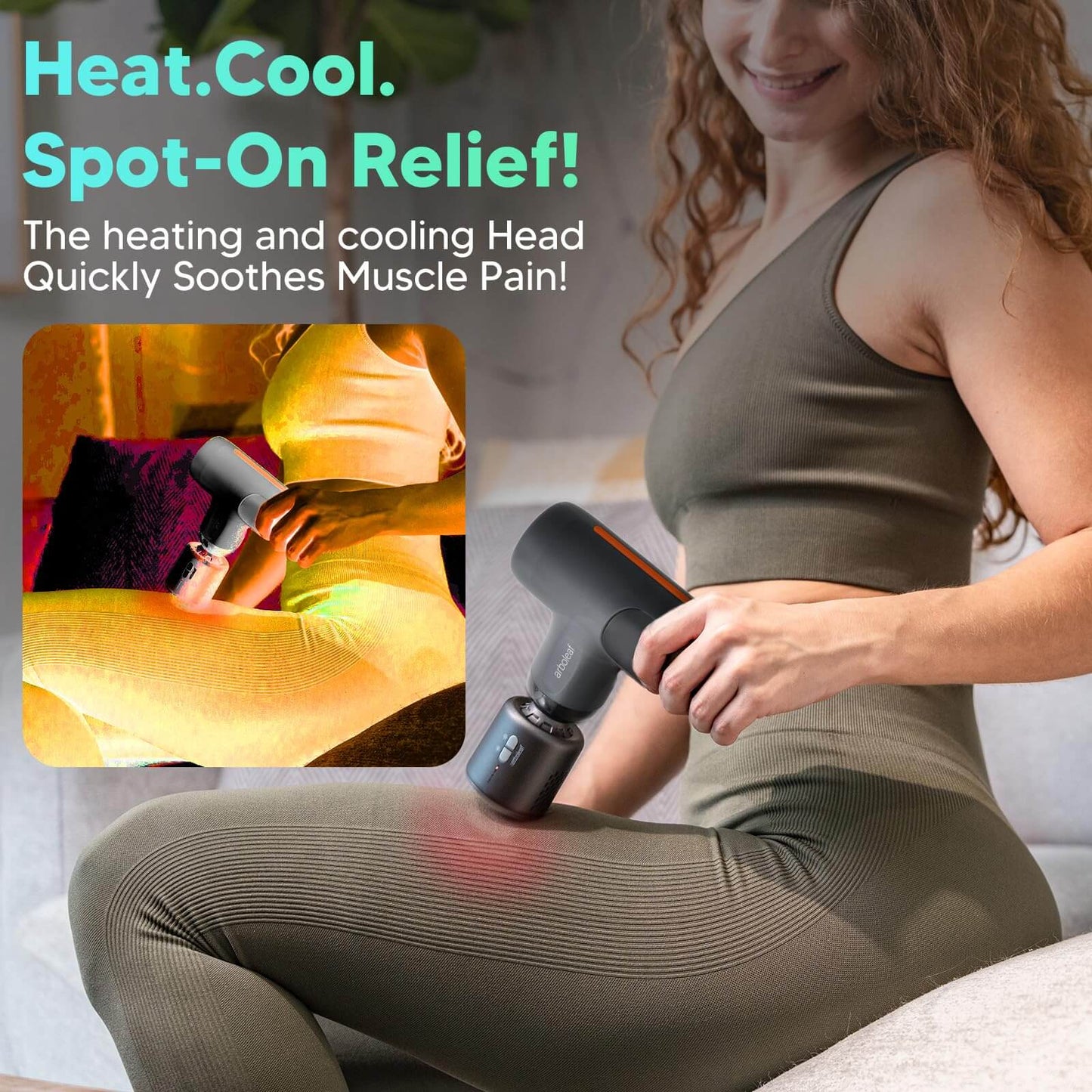 Mini Muscle Gun with Heat & Cool - Quiet Deep Tissue