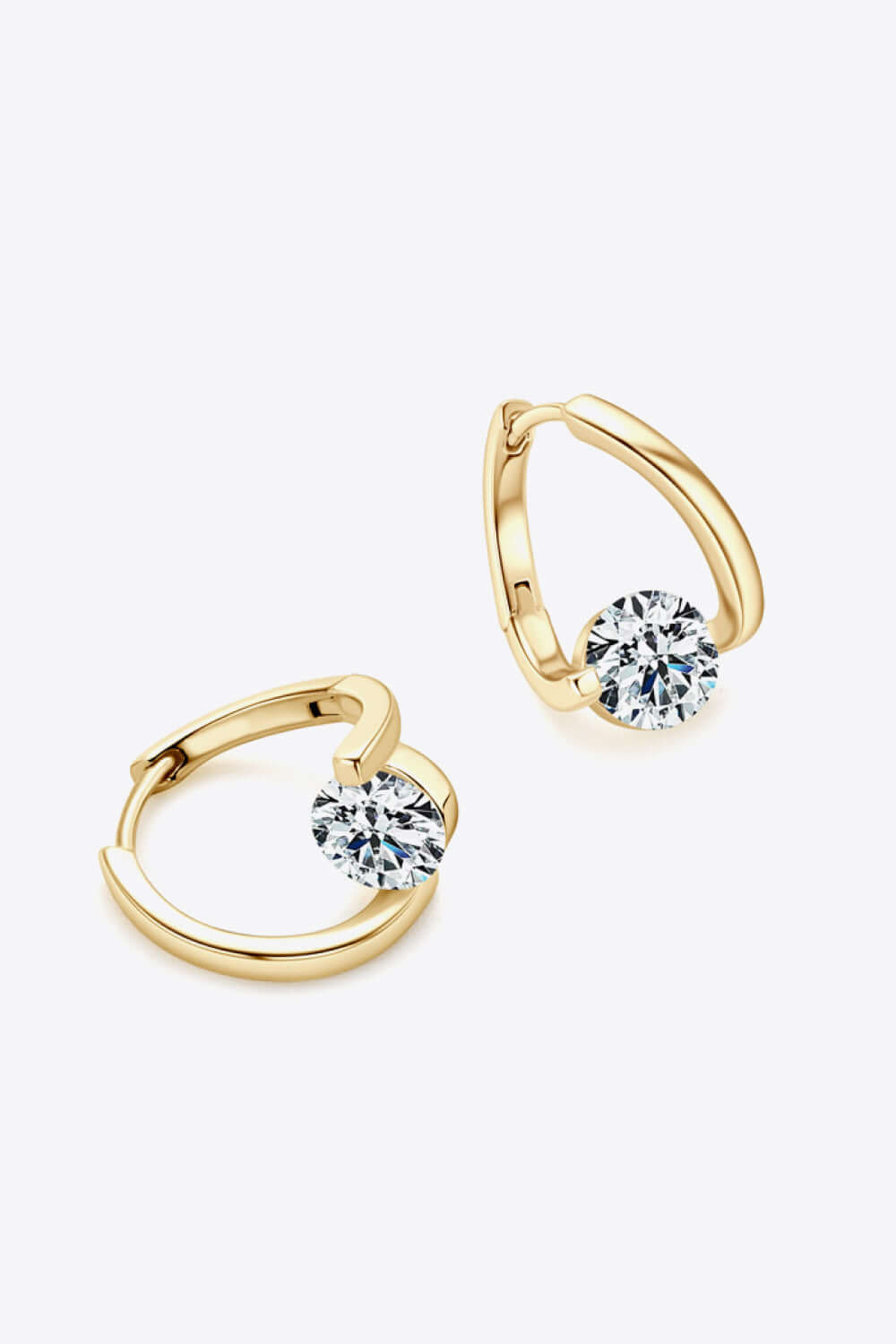 Moissanite Heart Earrings - 2 Carat 925 Sterling Silver