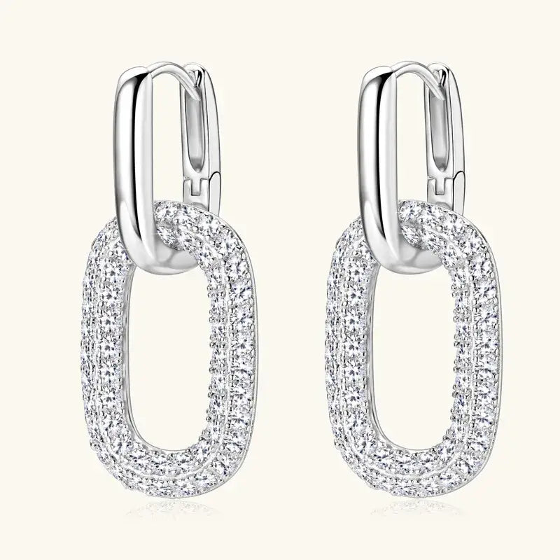 Moissanite Stud Earrings 2.16 Carat in 925 Sterling Silver