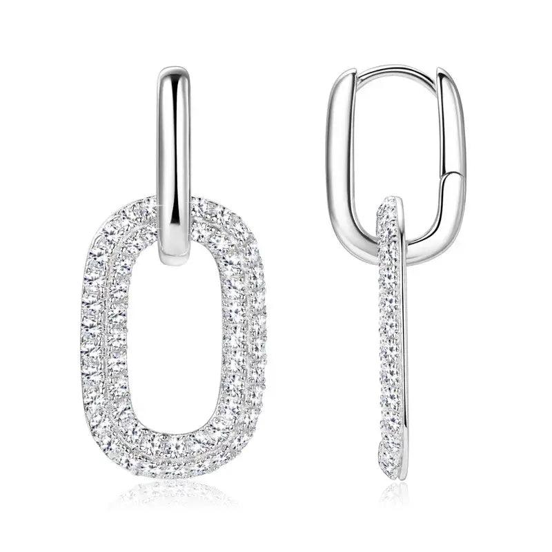 Moissanite Stud Earrings 2.16 Carat in 925 Sterling Silver