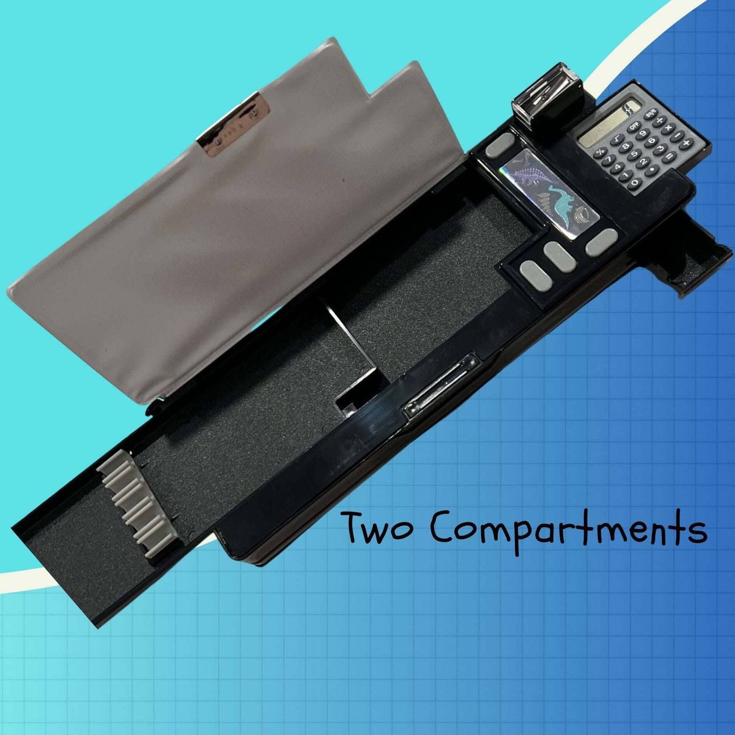 Multi-Function Pencil Case with Calculator & Sharpener-Space