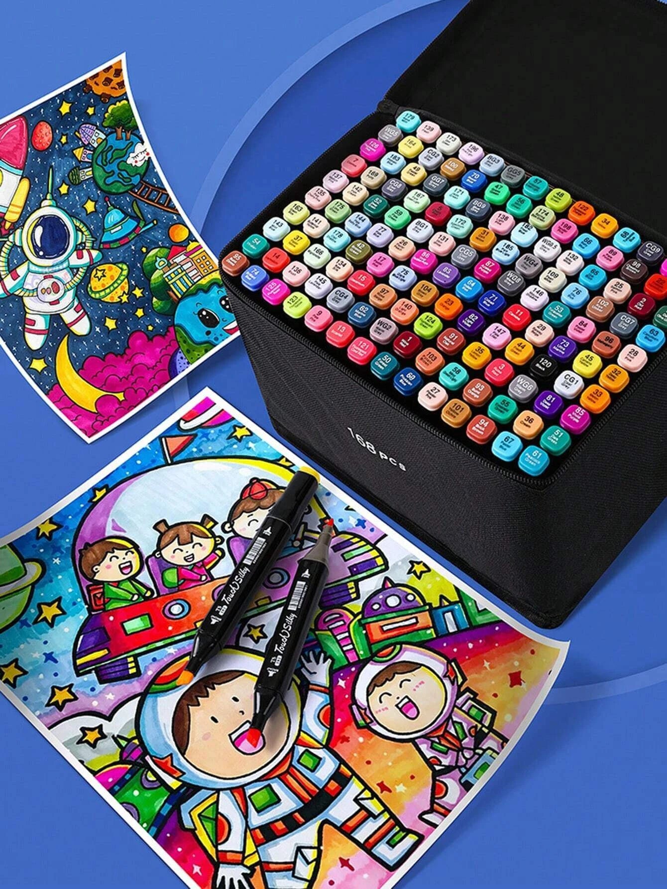 Oil-Based Dual-Tip Marker Set - Waterproof 24-168 pcs