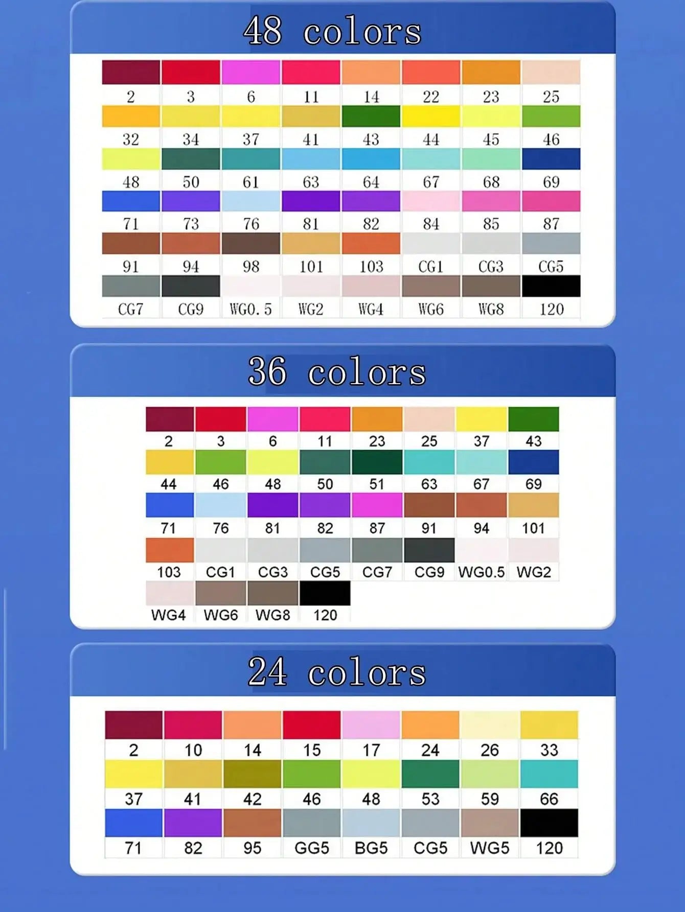 Oil-Based Dual-Tip Marker Set - Waterproof 24-168 pcs