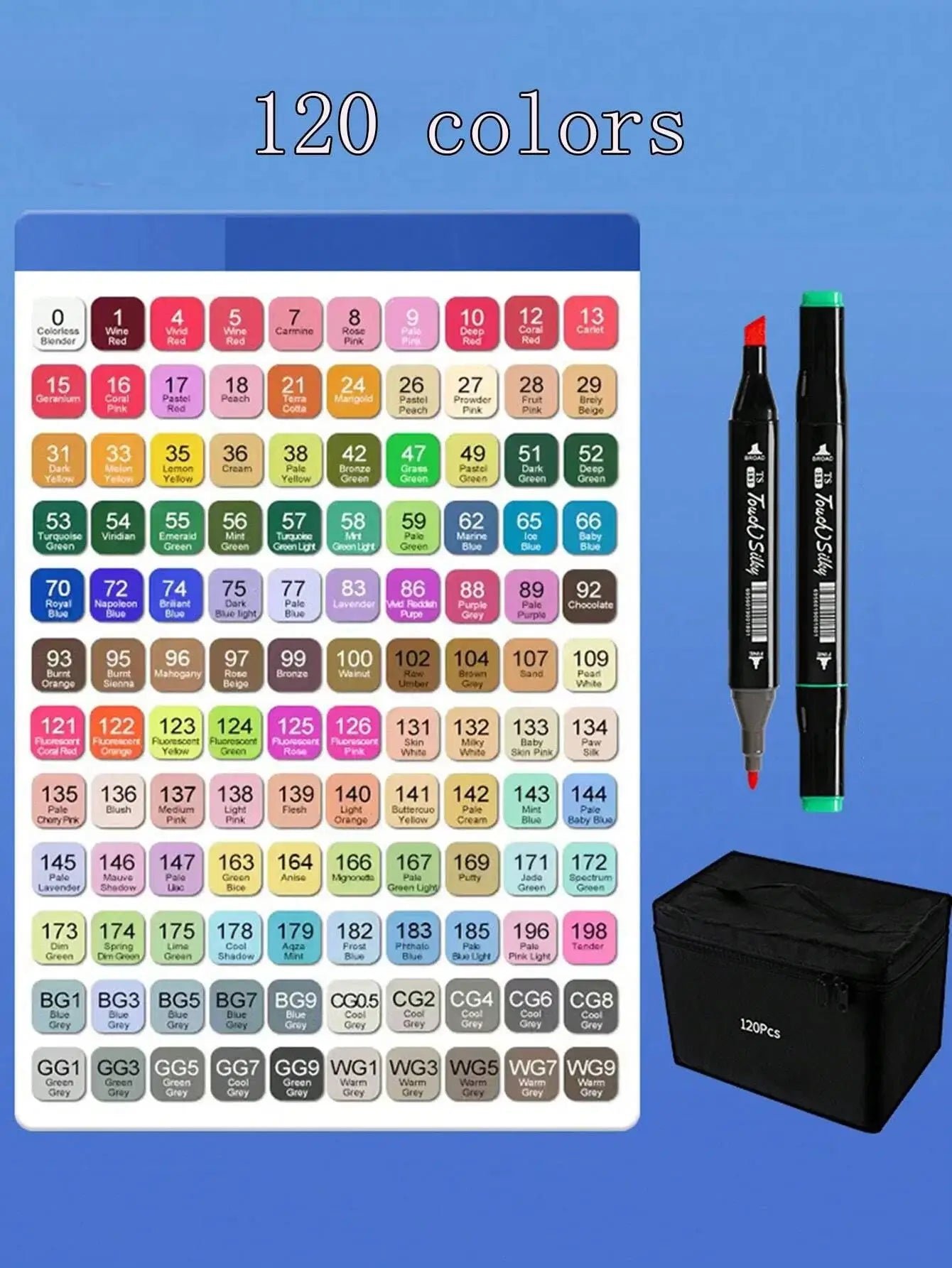 Oil-Based Dual-Tip Marker Set - Waterproof 24-168 pcs