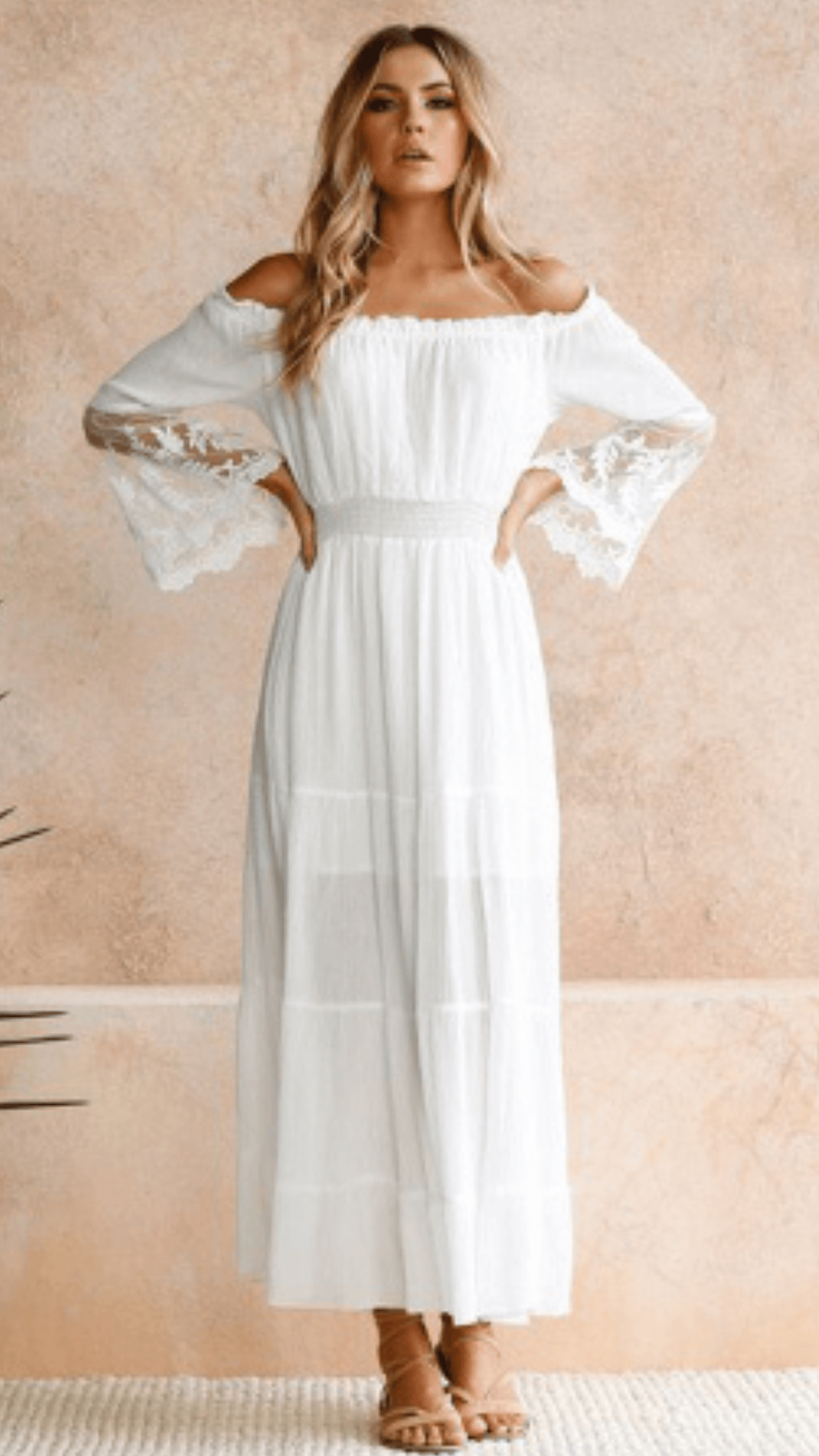 Timeless One Word Collar Lace Stitching Dress