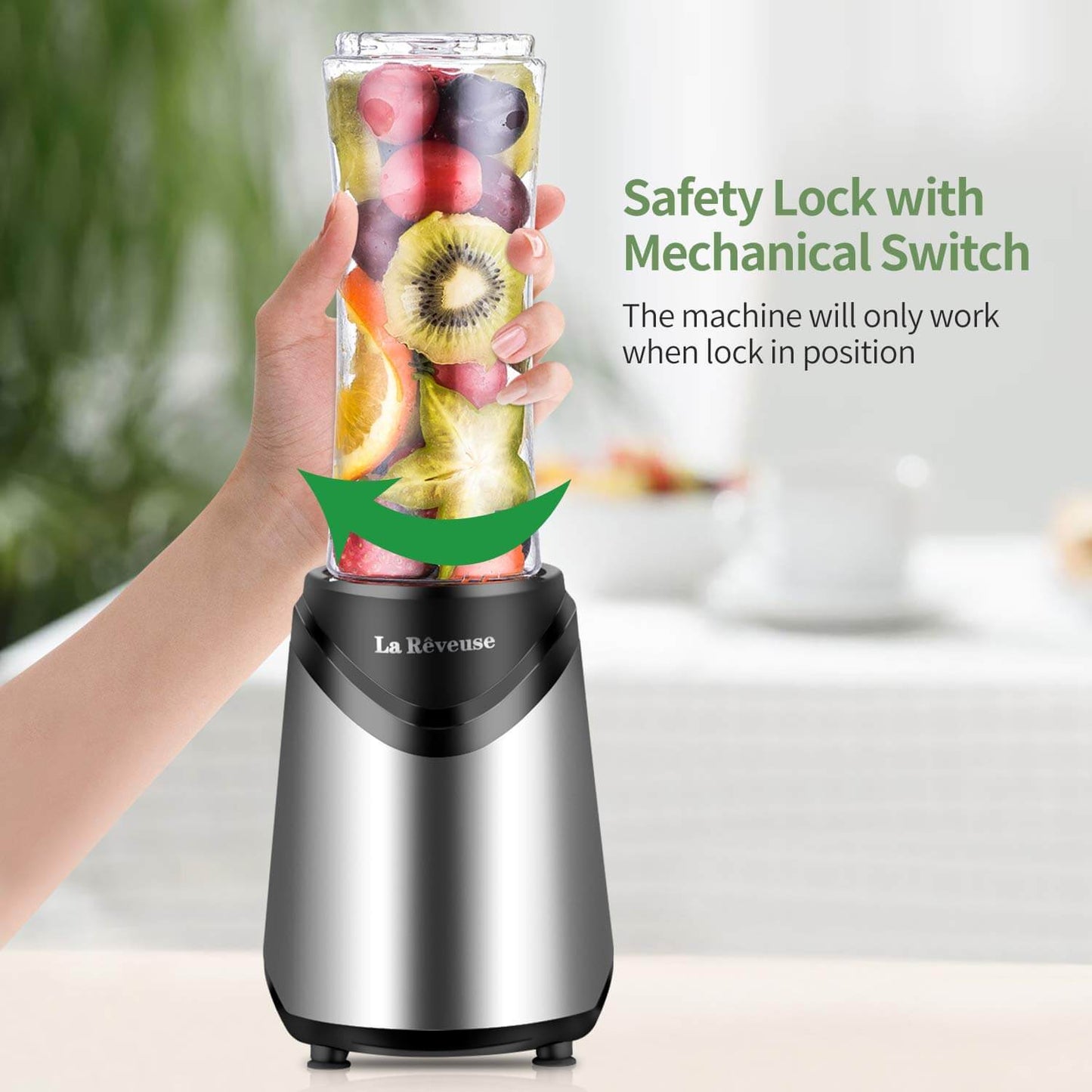Portable Travel Smoothie Blender 300W - Compact & Powerful