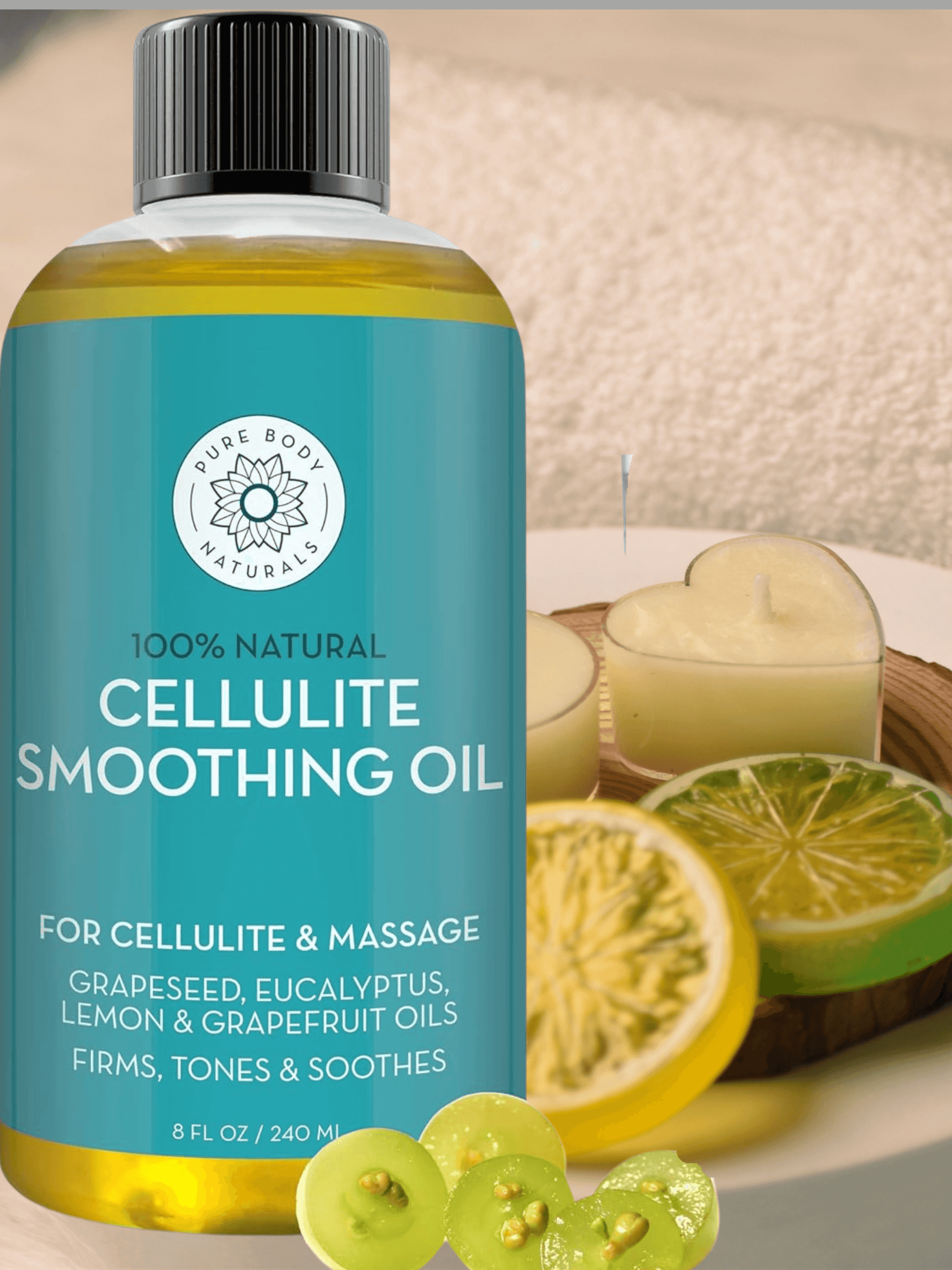 Pure & Natural Massage Oil for Cellulite Body Firming 240ml